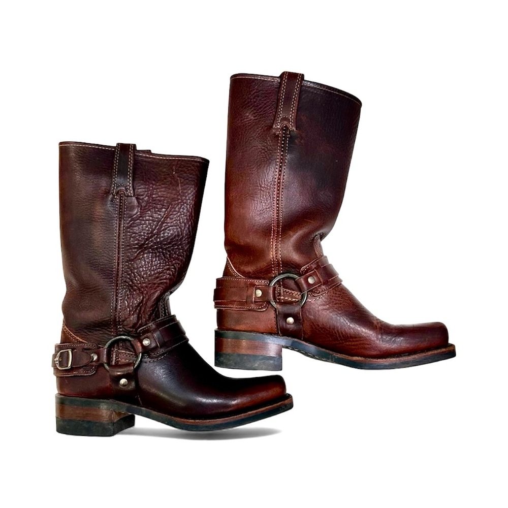 Frye Brown Leather Heeled Boots - Picture 2 of 10